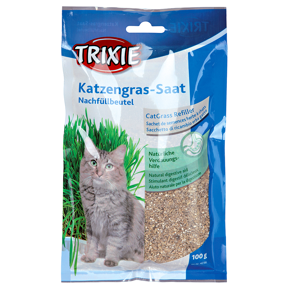Trixie Katzengras Nachfüllbeutel - 3 x 100 g von TRIXIE