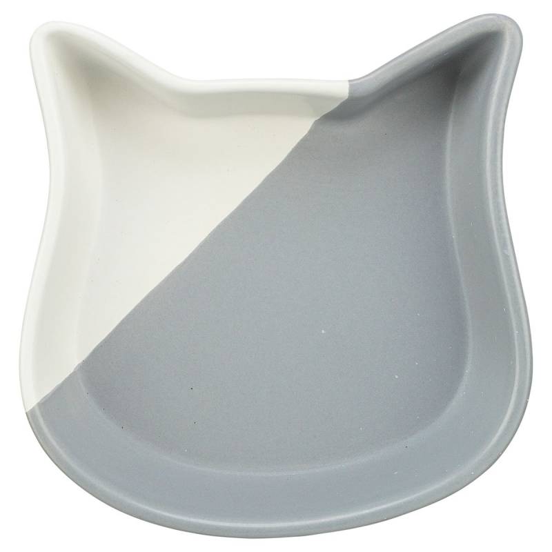 Trixie Napf Katzenkopf Keramik weiß/grau 200 ml von TRIXIE