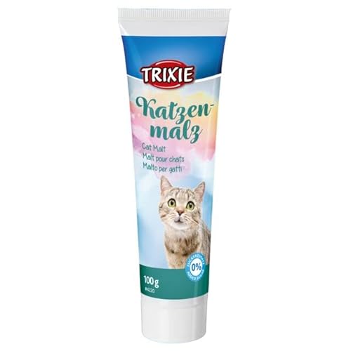 TRIXIE Katzenmalz | Doppelpack | 2 x 100g | Ergänzungsfuttermittel für Katzen das bei Haarballenbildung unterstützend wirken kann | Kann zur Verbesserung der Verdauung beitragen von TRIXIE