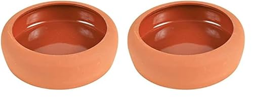 Trixie Keramikschale mit abgerundetem Rand, 250 ml, Terracotta (Packung mit 2) von TRIXIE