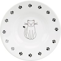 Trixie Keramikteller Katze für kurznasige Rassen - 2 x 200 ml, Ø 15 cm von TRIXIE