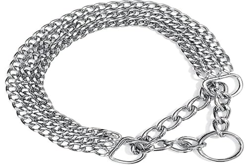 TRIXIE Zug-Stopp-Kettenhalsband Größe XL: Halsumfang 65 cm/2,5 mm in silber - stabiles Kettenhalsband 3-reihig für sehr große Hunde, verchromt, leicht zu reinigen, 2269 TRIXIE Zug-Stopp-Kettenhalsband Größe XL: Halsumfang 65 cm/2,5 mm in silber - stabiles Kettenhalsband 3-reihig für sehr große Hunde, verchromt, leicht zu reinigen, 2269 von TRIXIE