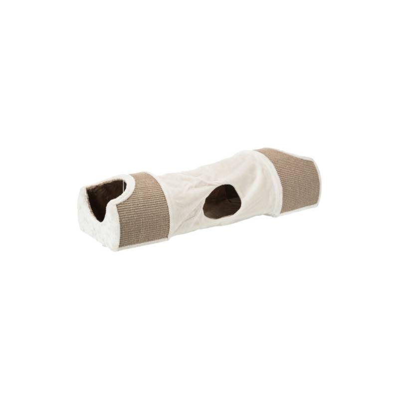 Trixie Kratztunnel für Katzen - Plüsch/Sisal - 110 × 30 × 38 cm von TRIXIE