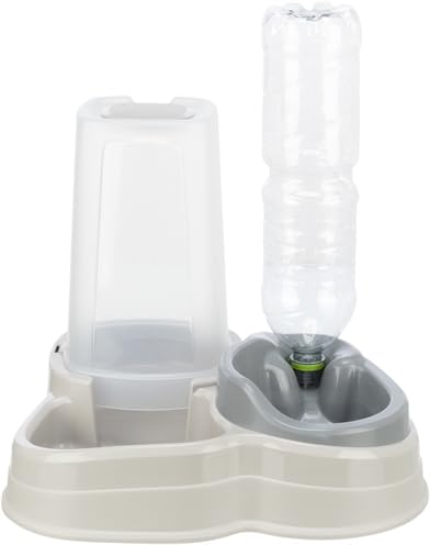 Trixie Lebensmittelspender und Wasserspender aus Kunststoff grau / taupe von TRIXIE