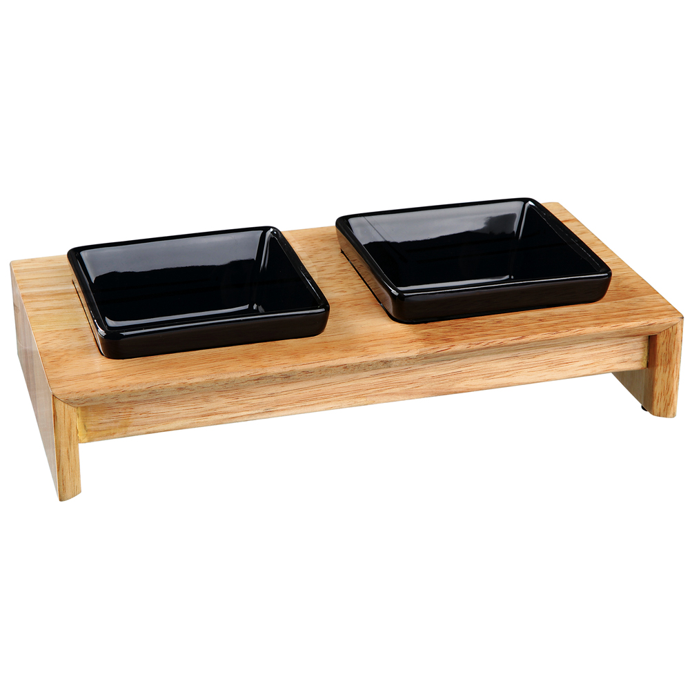 Trixie Napf-Set, Keramik/Holz - 2 x 200 ml, L 28 x B 15 x H 6 cm Trixie Napf-Set, Keramik/Holz - 2 x 200 ml, L 28 x B 15 x H 6 cm von TRIXIE
