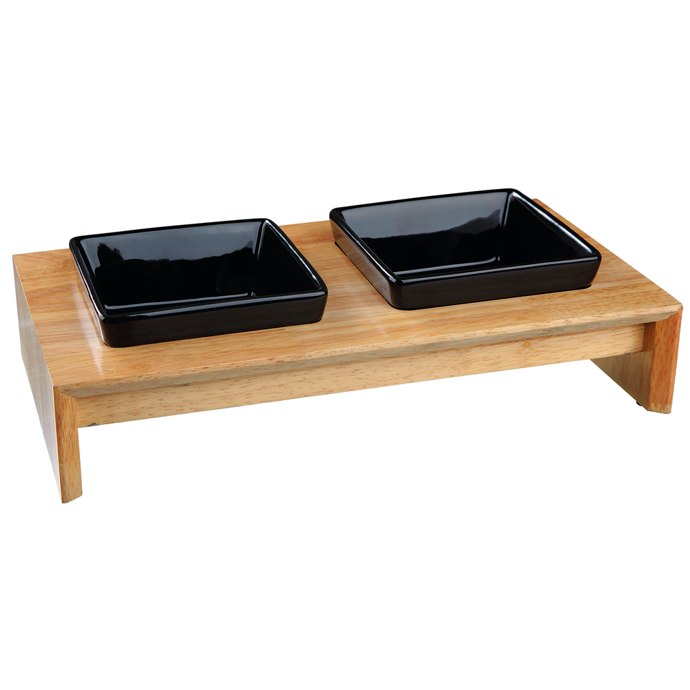 Trixie Napf-Set, Keramik/Holz - 2 x 400 ml, L 36 x B 19 x H 8 cm Trixie Napf-Set, Keramik/Holz - 2 x 400 ml, L 36 x B 19 x H 8 cm von TRIXIE