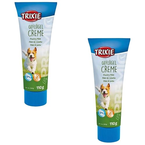 Trixie Premio Geflügelcreme | Doppelpack | 2 x 110 g | Fleischsnack für Hunde | Kann dabei helfen das Einnehmen von Medikamenten zu erleichtern | Gut geeignet als Belohnung | Laktosefrei Trixie Premio Geflügelcreme | Doppelpack | 2 x 110 g | Fleischsnack für Hunde | Kann dabei helfen das Einnehmen von Medikamenten zu erleichtern | Gut geeignet als Belohnung | Laktosefrei von TRIXIE