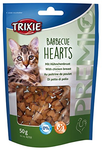 TRIXIE Hundeleckerli PREMIO Barbecue Hearts Hundesnack - herzhaftes Leckerli mit Hähnchenfleisch, ohne Zuckerzusatz und Gluten 50 g - 42703 von TRIXIE