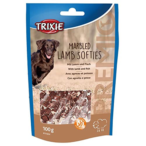 TRIXIE Hundeleckerli Premio Marbled Softies mit Lamm & Fisch Hundesnack - proteinreicher Fischsnack herzhaftes Leckerli mit Fleisch 100 g - 31604 von TRIXIE