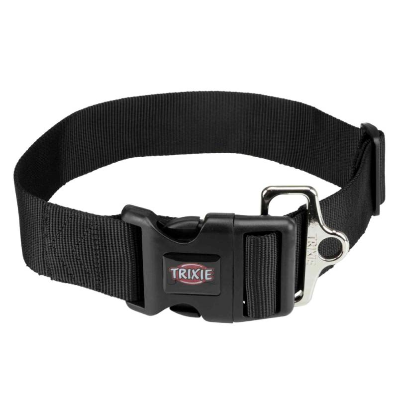 Trixie Premium Halsband, schwarz - Größe L-XXL: 55 - 80 cm Halsumfang, 50 mm breit von TRIXIE