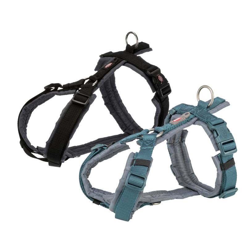 Trixie Premium Trekking Hundegeschirr - schwarz/graphit - M-L von TRIXIE