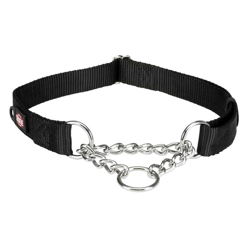 Trixie Premium Zug-Stopp Halsband Schwarz - Größe L-XL: 45 - 70 cm Halsumfang, 25 mm breit von TRIXIE