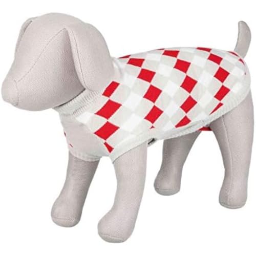 Trixie Pullover Hundebekleidung Haustiere - Pullover Weste Pullover Mantel Große Hund Kleine Mittlere Hunde Zubehör Pollin/Weiß Grau Rot Größe M 45 cm Trixie Pullover Hundebekleidung Haustiere - Pullover Weste Pullover Mantel Große Hund Kleine Mittlere Hunde Zubehör Pollin/Weiß Grau Rot Größe M 45 cm von TRIXIE
