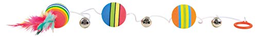 Trixie Rainbow-Bälle am Gummiband Natur ã¸ 3,5 cm, l 80 cm von TRIXIE