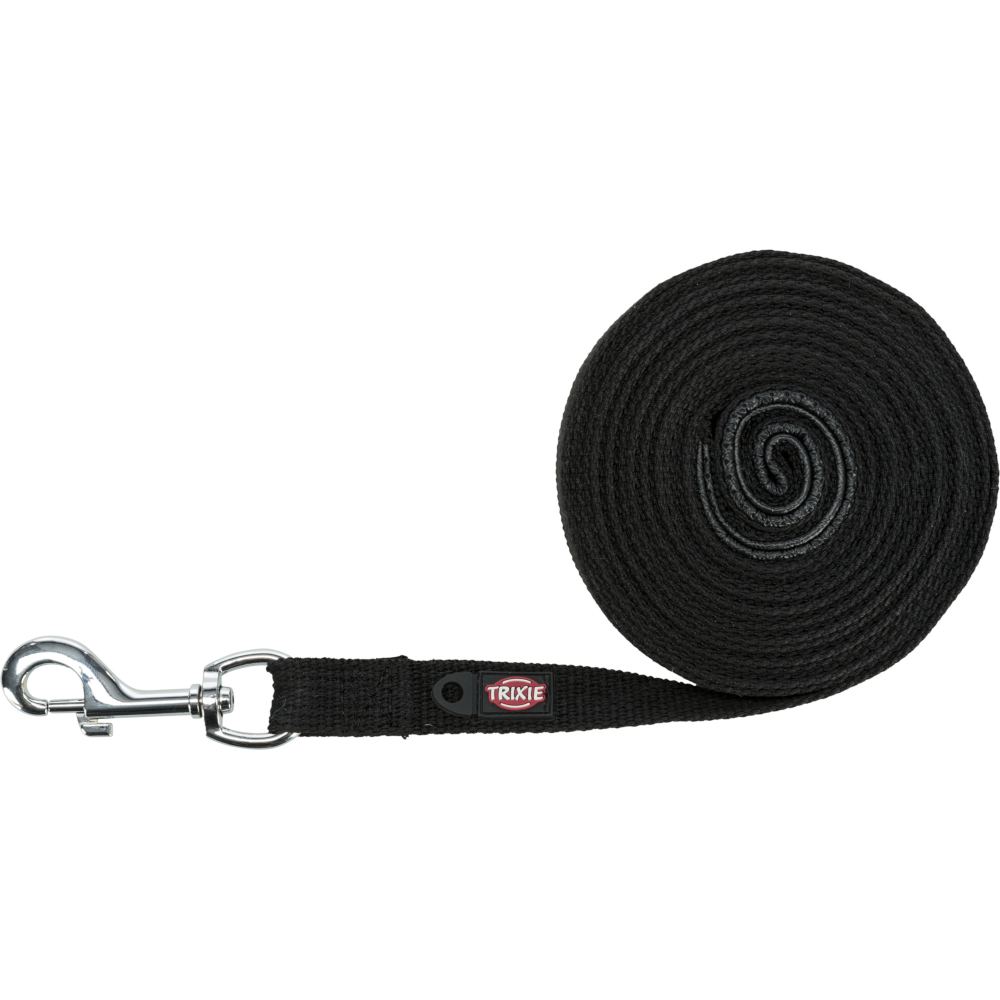 Trixie Schleppleine Baumwolle, schwarz - 10 m lang / 20 mm breit von TRIXIE