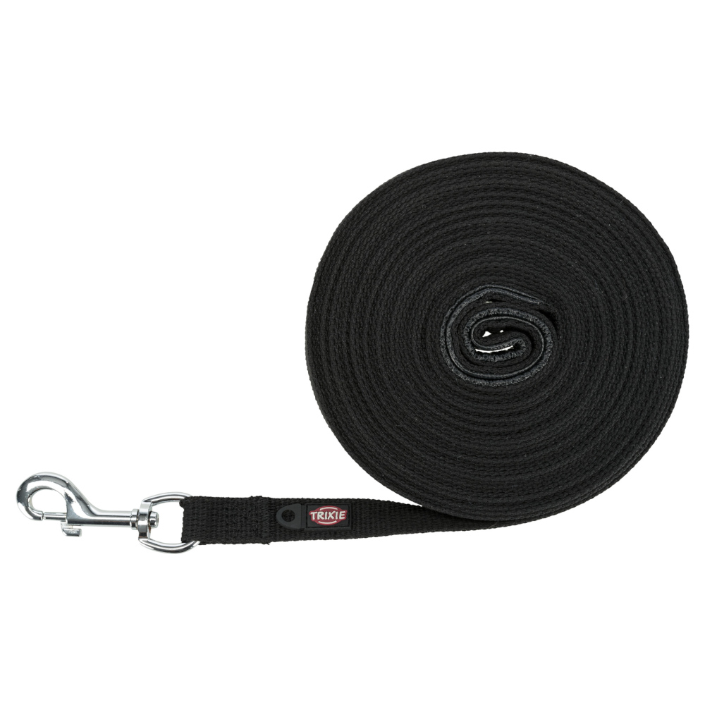 Trixie Schleppleine Baumwolle, schwarz - Größe: M-L: 15 m lang / 20 mm breit Trixie Schleppleine Baumwolle, schwarz - Größe: M-L: 15 m lang / 20 mm breit von TRIXIE