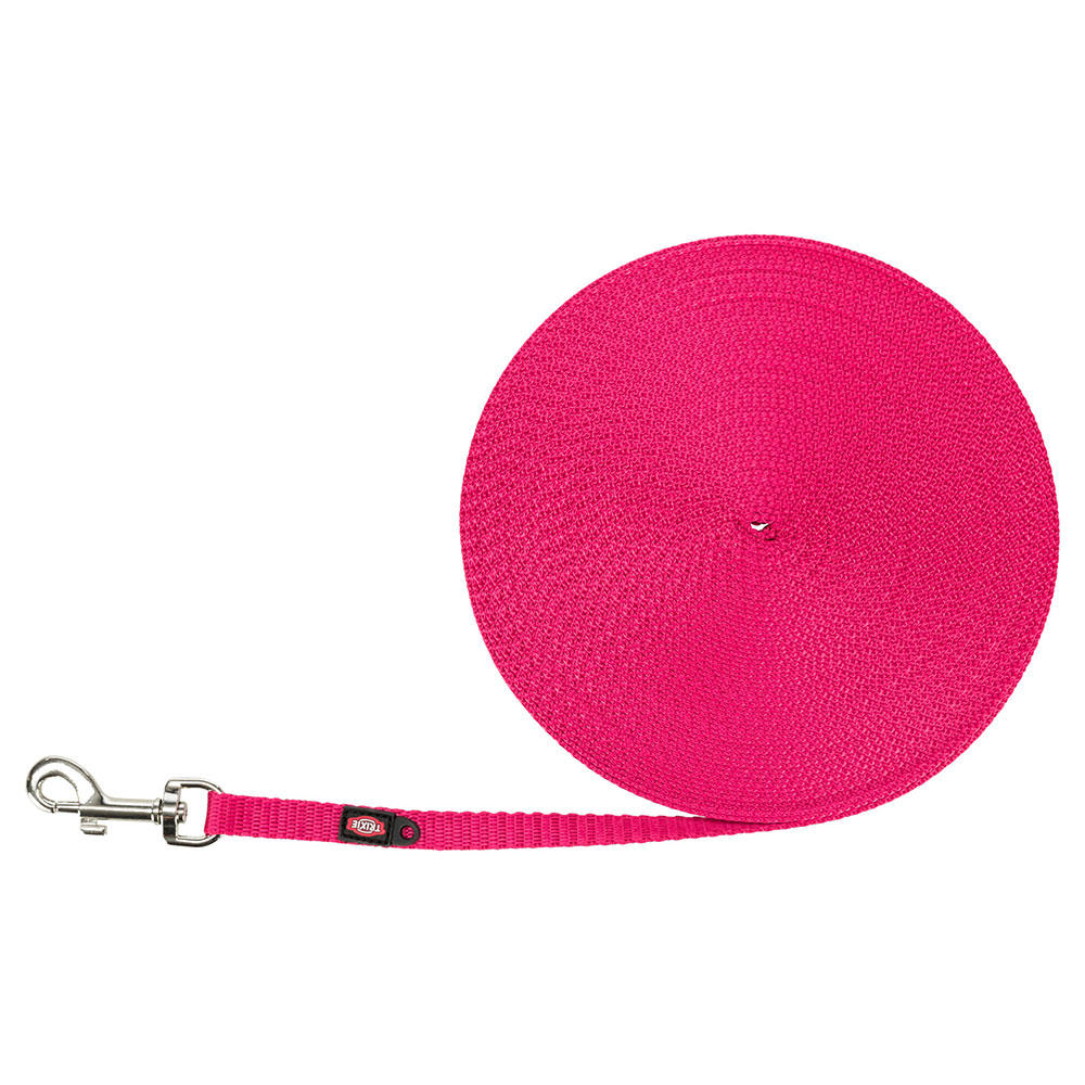 Trixie Schleppleine extra leicht, fuchsia - Größe XS–S: 15 m lang, 10 mm breit von TRIXIE