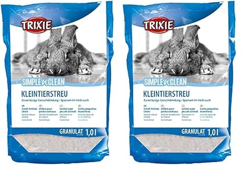 Trixie Simple-n-Clean Silikat-Kleintierstreu, 1 Liter, 400 g (2er Pack) von TRIXIE