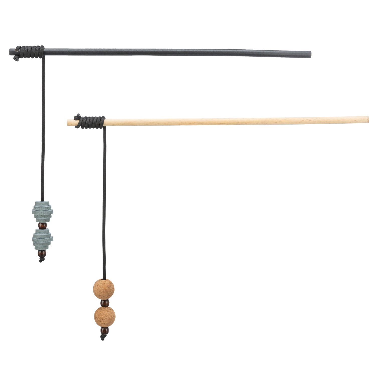 Trixie Spielstab mit Kugeln - Kork / Holz - 40 cm von TRIXIE