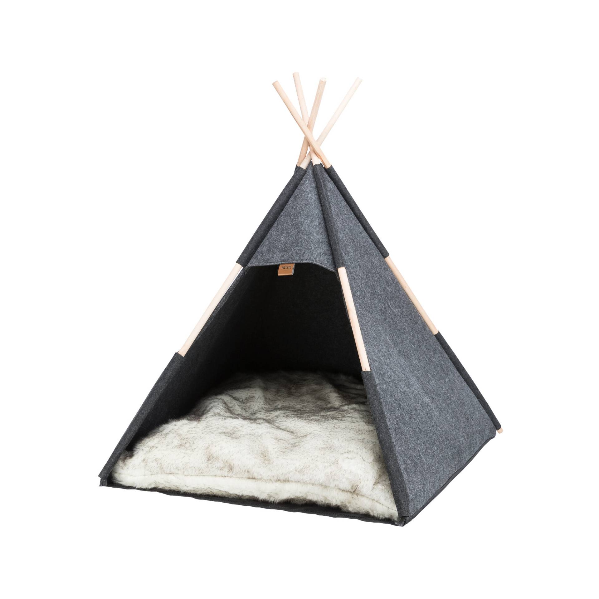 Trixie Tipi - Filz - Anthrazit - 70 x 70 x 70 cm von TRIXIE