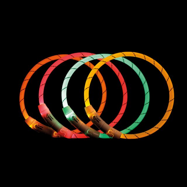 Trixie USB Leuchtring - Orange - XS / S von TRIXIE