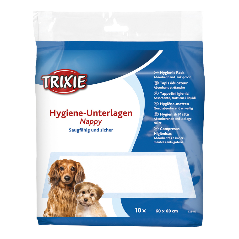 Trixie Welpen-Unterlagen - Nappy-Stubenrein - L 60 x B 60 cm, 10 Stück von TRIXIE