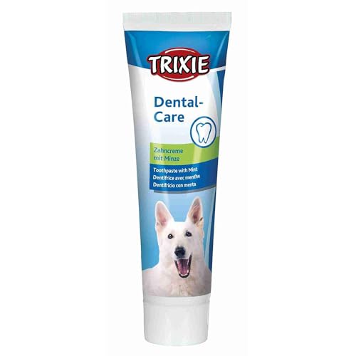 Trixie Dental Care Minze | 100 g | Zahncreme für Hunde | Zur Unterstützung der Zahngesundheit und Mundhygiene | Zur Vorbeugung von Zahnstein und Plaque | Mit Minze von TRIXIE