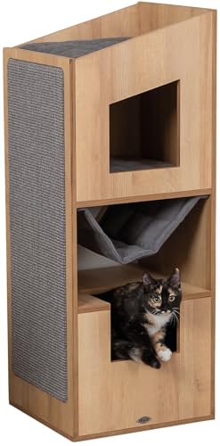 TRIXIE Katzenhaus indoor CityStyle 105 cm in braun/grau – moderner Katzenbaum mit komfortabler Hängematte und erhöhtem Liegeplatz – gemütlich & stabil – 44725 TRIXIE Katzenhaus indoor CityStyle 105 cm in braun/grau – moderner Katzenbaum mit komfortabler Hängematte und erhöhtem Liegeplatz – gemütlich & stabil – 44725 von TRIXIE