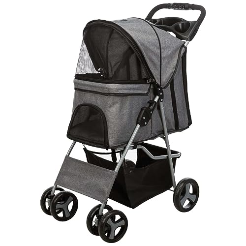 Trixie hondenbuggy grijs (47X80X100 CM TOT 15 KG) von TRIXIE