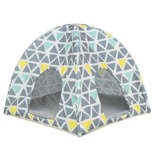 Wigwam Sunny, Meerschweinchen/Zwergkaninchen, 37 × 35 × 37 cm, bunt/grau von TRIXIE