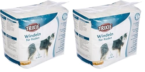 Windeln für Rüden, L–XL: 60–80 cm, 12 St. (Packung mit 2) von TRIXIE