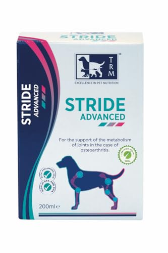 TRM Pet Stride Advanced Dog Joint Supplement 200ML | Flüssige Unterstützung für Osteoarthritis & Mobilität | mit Hyaluronsäure, veganem Glucosamin HCl, Chondroitin, MSM, Algen EPA & DHA von TRM