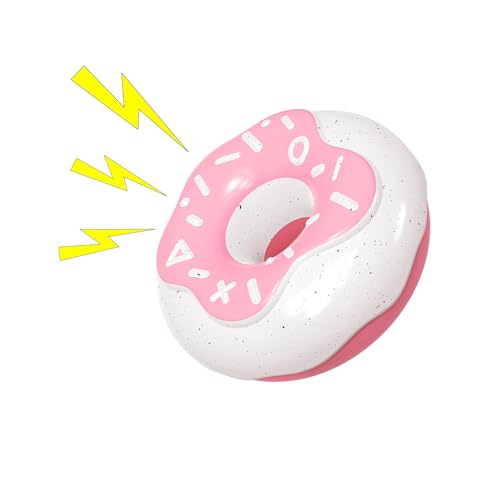 TROONZ Donut-Kauspielzeug für Hunde, Quietschspielzeug für Hunde - Quietschendes Kau-Beißspielzeug für Haustiere - Langlebiges Zahnreinigungs- und Trainingsspielzeug für kleine, mittelgroße Hunde und von TROONZ