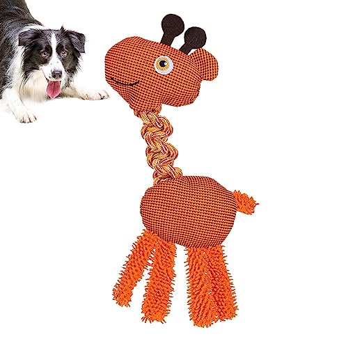 TROONZ Hunde-Quetschspielzeug, Plüsch-Soundspielzeug für Haustiere - Hundespielzeug in Tierform mit Sound | Welpengeräusche erzeugendes Spielzeug zur Zahnreinigung für Wohnzimmer, Camping, Parks, von TROONZ