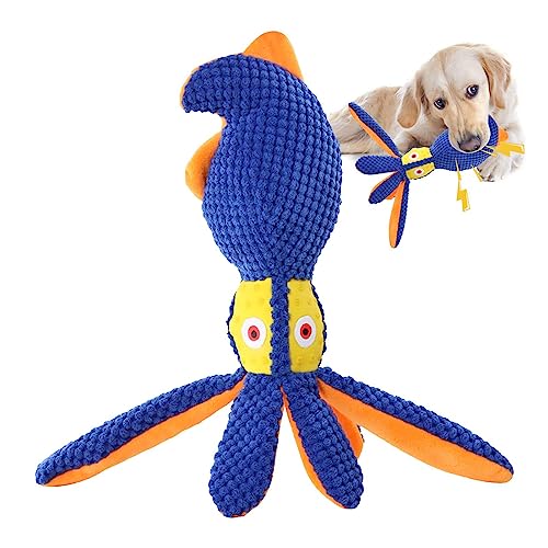TROONZ Oktopus Plüsch-Hundespielzeug,Katzen-Hunde-Plüschtier-Plüschtierzubehör - Interaktives Plüsch-Kauspielzeug zum Zahnen für Hunde, Outdoor-Welpenspielzeug, interaktives Plüschspielzeug von TROONZ