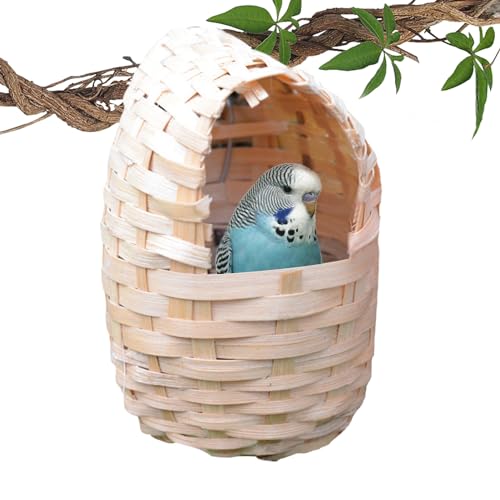 Vogelhaus,Vogelnistkasten zum Aufhängen im Freien | Handgewebte Vogelhäuschen aus natürlichem Bambus für Fenster, Terrasse, Garten, Zuhause, draußen Troonz von TROONZ