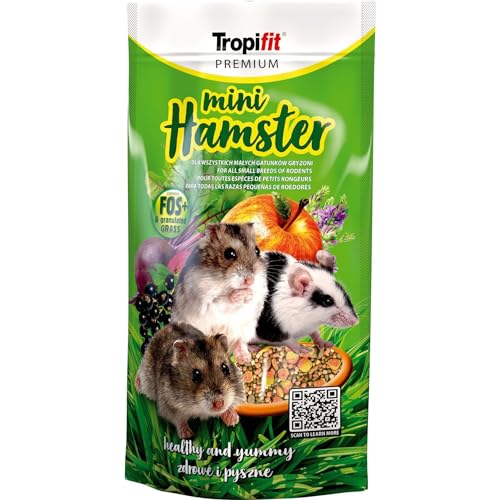 Futter für Hamster tropifit Mini Hamster – Futter für kleine Rassen Hamster, Doypack 150 g (2 Stück) von Tropical