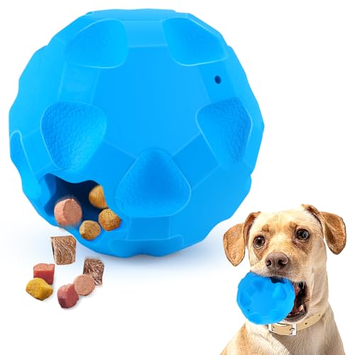 TROUSKAIG Leckerli-Spender-Hundespielzeug für aggressive Kauer, große Rassen, Gummibälle für Hunde, interaktives Hundespielzeug gegen Langeweile, um sie zu beschäftigen, Leckerli-Spielzeugball von TROUSKAIG