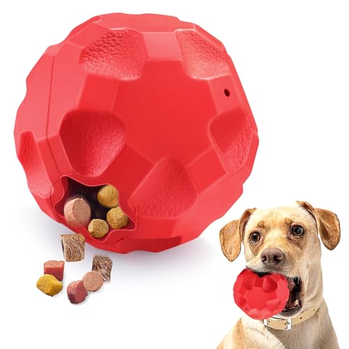 TROUSKAIG Leckerli-Spender-Hundespielzeug für aggressive Kauer, große Rassen, Gummibälle für Hunde, interaktives Hundespielzeug gegen Langeweile, um sie zu beschäftigen, Leckerli-Spielzeugball TROUSKAIG Leckerli-Spender-Hundespielzeug für aggressive Kauer, große Rassen, Gummibälle für Hunde, interaktives Hundespielzeug gegen Langeweile, um sie zu beschäftigen, Leckerli-Spielzeugball von TROUSKAIG