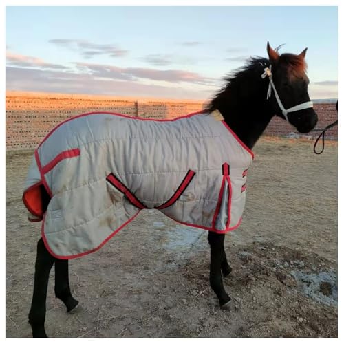 420D Weidedecke for Pferde, 220 g Füllung, Fleece-Innenfutter, wasserdicht, gesteppt, for Pferde und Shetlandponys(45inch) von TRTDYFKH