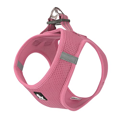 TRUE LOVE Hundegeschirr, weiches Air-Mesh-Verstellbare, reflektierende Haustierweste für kleine und mittelgroße Rassen, XS, Rosa von TRUE LOVE