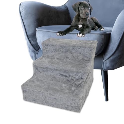 TRUTZHOLM Haustiertreppe 3 Stufen 46x36x35 cm 75 kg Tragkraft waschbarer Plüschbezug niedrige Stufenhöhe 11,5 cm in grau robuste Hundetreppe Katzentreppe Hunderampe gelenkschonend TRUTZHOLM Haustiertreppe 3 Stufen 46x36x35 cm 75 kg Tragkraft waschbarer Plüschbezug niedrige Stufenhöhe 11,5 cm in grau robuste Hundetreppe Katzentreppe Hunderampe gelenkschonend von TRUTZHOLM