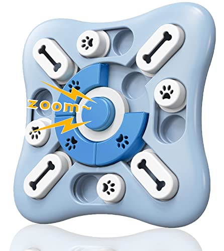 Hundespielzeug, Hundespielzeug, Intelligenz, interaktives Intelligenzspielzeug für langsames Fressen, Hundespielzeug Intelligenz mit Quietschen, für mittelgroße Haustiere, Katzen, Welpen (Hellblau) von TRYGGT