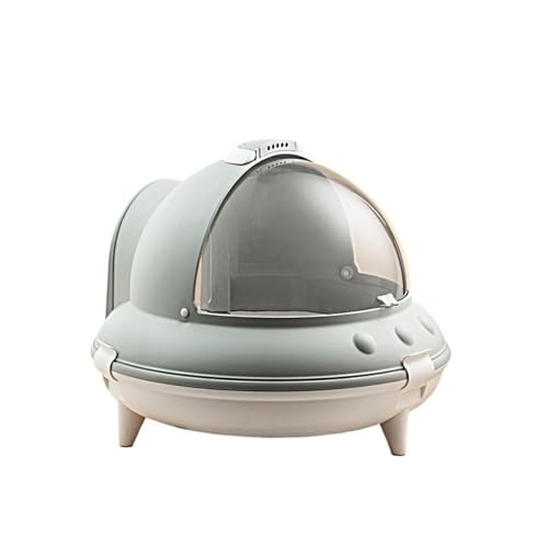Abgedeckte Katzentoilette, Kunststoff-Katzentoilette, vollständig geschlossene Katzentoilette, Haustiertoilette mit Deckel for den Heimgebrauch, ideal for Kätzchen und erwachsene Katzen, einfach zu mo Abgedeckte Katzentoilette, Kunststoff-Katzentoilette, vollständig geschlossene Katzentoilette, Haustiertoilette mit Deckel for den Heimgebrauch, ideal for Kätzchen und erwachsene Katzen, einfach zu mo von TRgqify-KM
