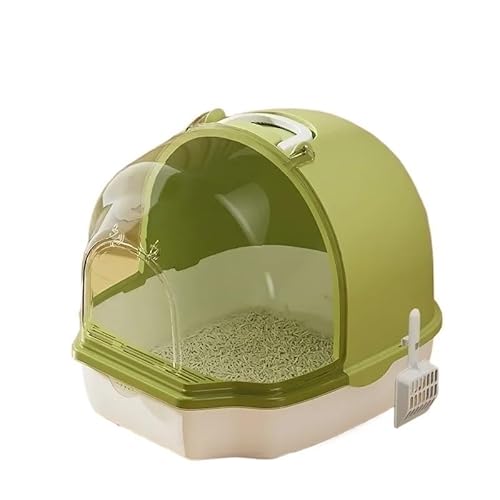 Abgedeckte Katzentoilette, Kunststoff-Katzentoilette, vollständig geschlossene Katzentoilette, Haustiertoilette mit Deckel for den Heimgebrauch, ideal for Kätzchen und erwachsene Katzen, einfach zu mo Abgedeckte Katzentoilette, Kunststoff-Katzentoilette, vollständig geschlossene Katzentoilette, Haustiertoilette mit Deckel for den Heimgebrauch, ideal for Kätzchen und erwachsene Katzen, einfach zu mo von TRgqify-KM