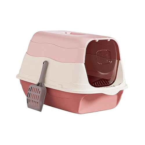 Abgedeckte Katzentoilette, Kunststoff-Katzentoilette, vollständig geschlossene Katzentoilette, Haustiertoilette mit Deckel for den Heimgebrauch, ideal for Kätzchen und erwachsene Katzen, einfach zu mo Abgedeckte Katzentoilette, Kunststoff-Katzentoilette, vollständig geschlossene Katzentoilette, Haustiertoilette mit Deckel for den Heimgebrauch, ideal for Kätzchen und erwachsene Katzen, einfach zu mo von TRgqify-KM