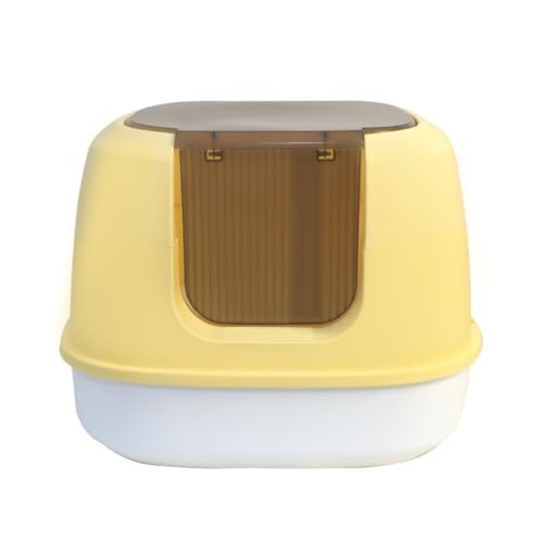 Abgedeckte Katzentoilette, Kunststoff-Katzentoilette, vollständig geschlossene Katzentoilette, Haustiertoilette mit Deckel for den Heimgebrauch, ideal for Kätzchen und erwachsene Katzen, einfach zu mo Abgedeckte Katzentoilette, Kunststoff-Katzentoilette, vollständig geschlossene Katzentoilette, Haustiertoilette mit Deckel for den Heimgebrauch, ideal for Kätzchen und erwachsene Katzen, einfach zu mo von TRgqify-KM