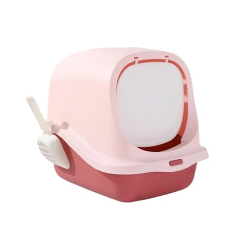 Abgedeckte Katzentoilette, Kunststoff-Katzentoilette, vollständig geschlossene Katzentoilette, Haustiertoilette mit Deckel for den Heimgebrauch, ideal for Kätzchen und erwachsene Katzen, einfach zu mo Abgedeckte Katzentoilette, Kunststoff-Katzentoilette, vollständig geschlossene Katzentoilette, Haustiertoilette mit Deckel for den Heimgebrauch, ideal for Kätzchen und erwachsene Katzen, einfach zu mo von TRgqify-KM