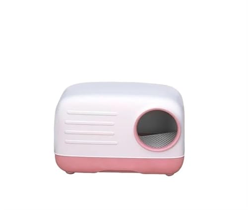 Abgedeckte Katzentoilette, Kunststoff-Katzentoilette, vollständig geschlossene Katzentoilette, Haustiertoilette mit Deckel for den Heimgebrauch, ideal for Kätzchen und erwachsene Katzen, einfach zu mo Abgedeckte Katzentoilette, Kunststoff-Katzentoilette, vollständig geschlossene Katzentoilette, Haustiertoilette mit Deckel for den Heimgebrauch, ideal for Kätzchen und erwachsene Katzen, einfach zu mo von TRgqify-KM