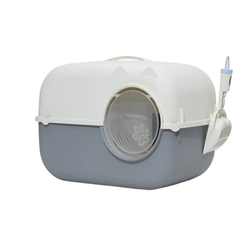 Abgedeckte Katzentoilette, Kunststoff-Katzentoilette, vollständig geschlossene Katzentoilette, Haustiertoilette mit Deckel for den Heimgebrauch, ideal for Kätzchen und erwachsene Katzen, einfach zu mo Abgedeckte Katzentoilette, Kunststoff-Katzentoilette, vollständig geschlossene Katzentoilette, Haustiertoilette mit Deckel for den Heimgebrauch, ideal for Kätzchen und erwachsene Katzen, einfach zu mo von TRgqify-KM